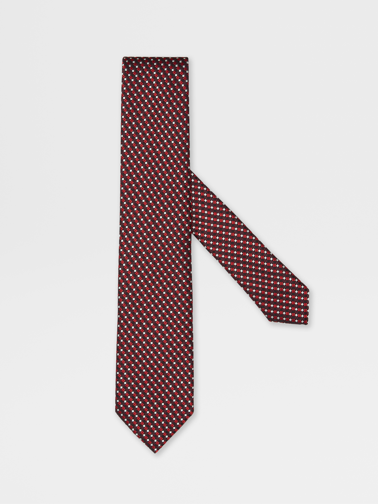 Red Macroarmature Silk Tie